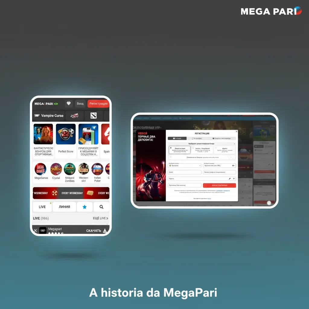 Linha do tempo da MegaPari desde 2019, plataforma de apostas e cassino, licença Curaçao e expansão na América Latina.