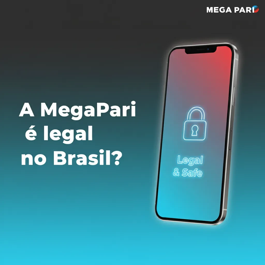 Banner sobre a legalidade da MegaPari no Brasil, licenciada em Curaçao, com privacidade, jogo responsável e auditorias.