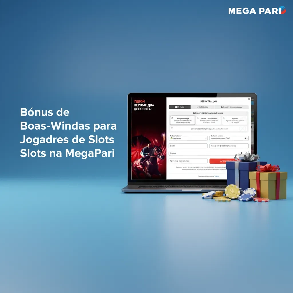 Banner MegaPari: bônus de boas-vindas em slots até R$9.150 + 150 giros grátis, distribuídos nos 4 primeiros depósitos.