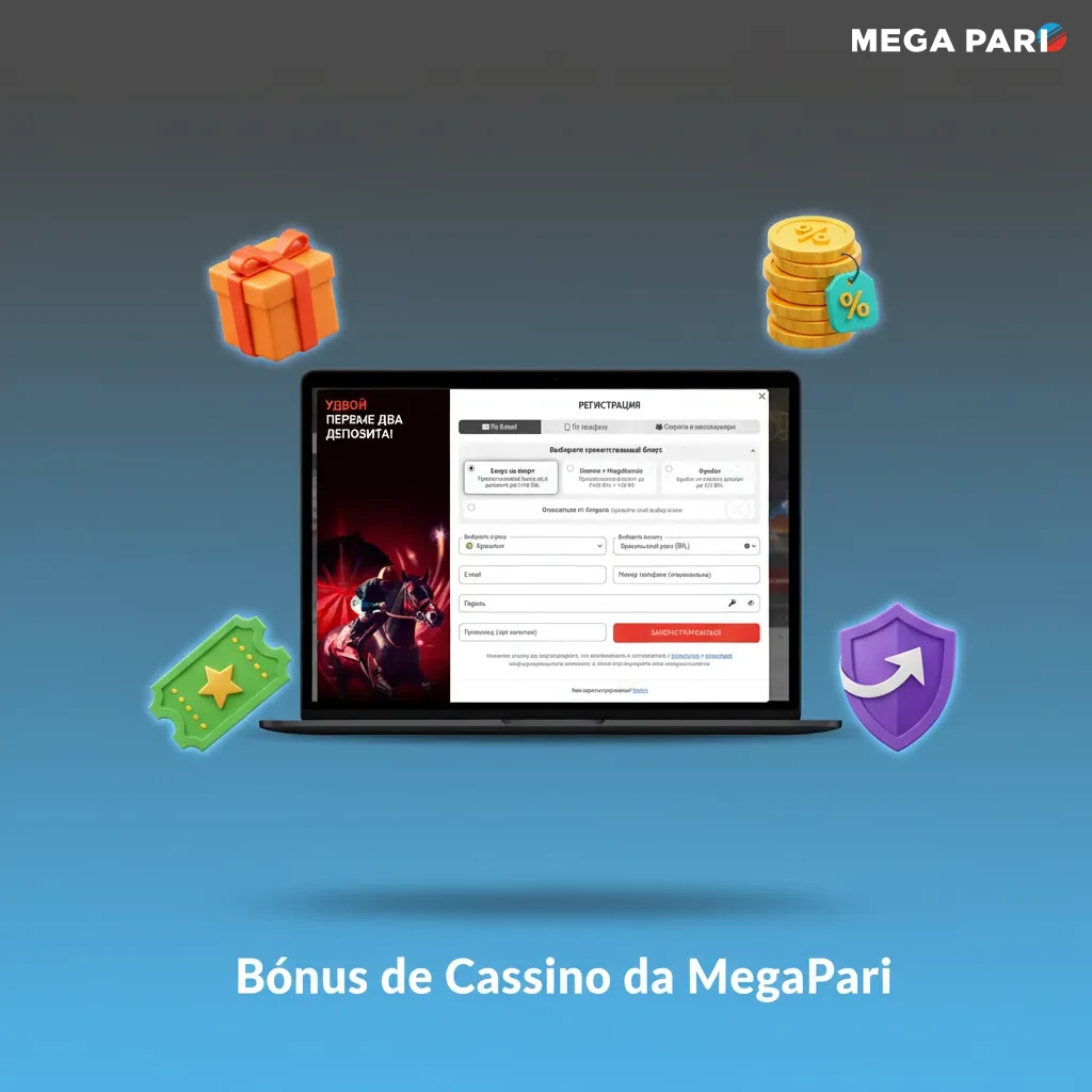 Banner de bônus da MegaPari: recarga de sexta, cashback semanal, Drops & Wins, torneios de slots e cassino ao vivo.