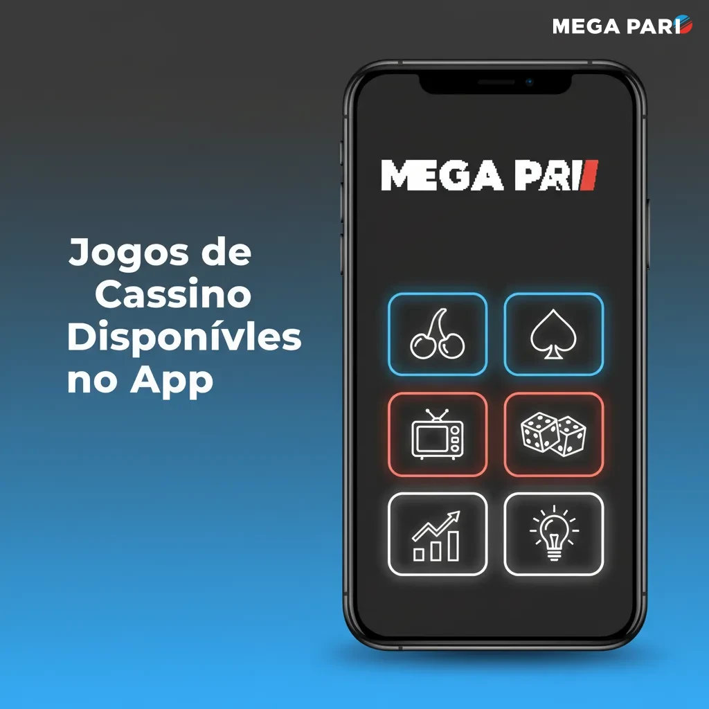 Tela do app de cassino com jogos: slots, roleta, blackjack, bacará, crash, game shows, vídeo poker, jackpots, bingo e keno.