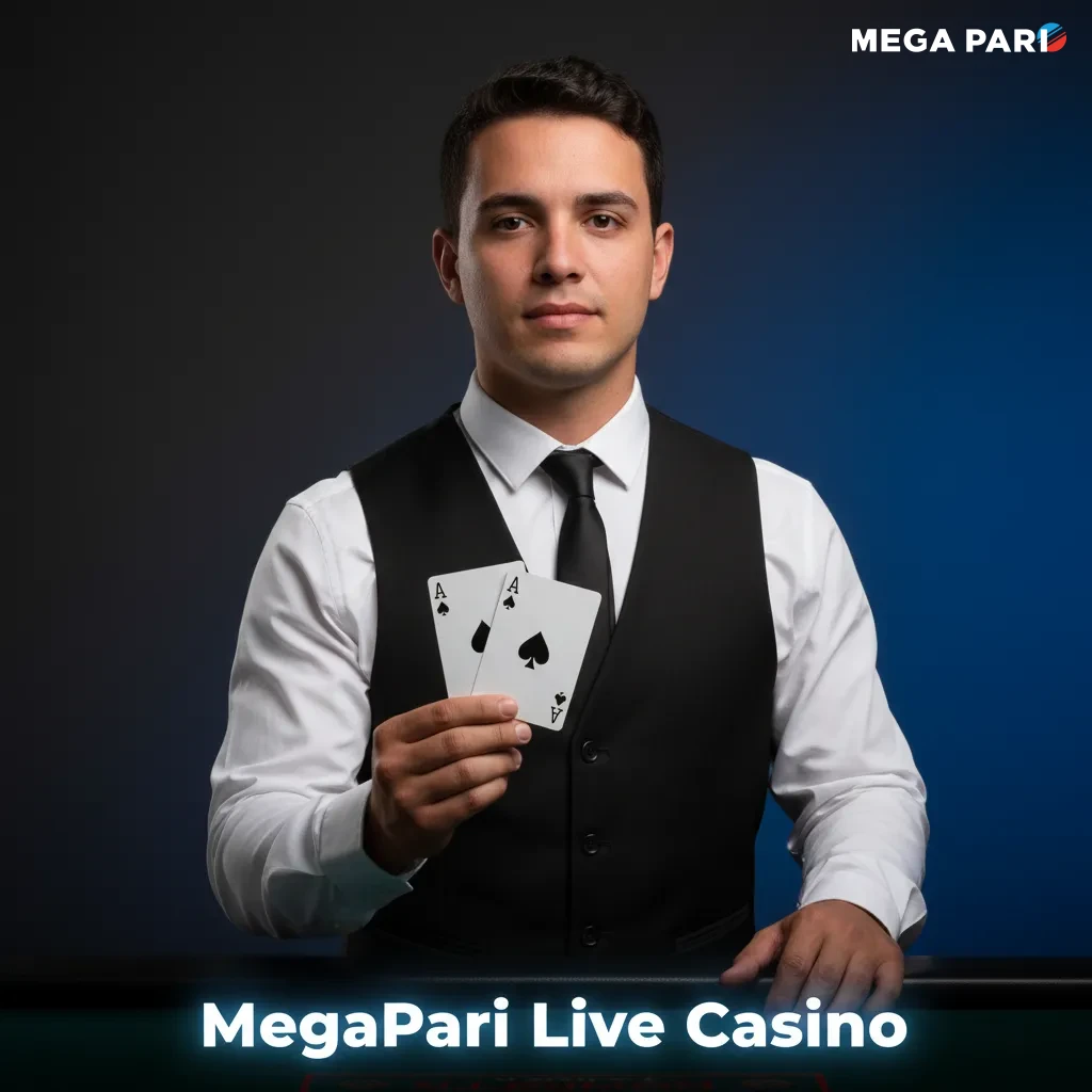 MegaPari Live Casino com crupiês ao vivo e chat, roleta Lightning, Crazy Time, blackjack, bacará e rodas de prêmio em HD.