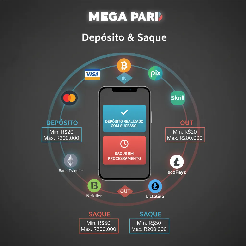 Métodos de Depósito e Saque na MegaPari no Brasil