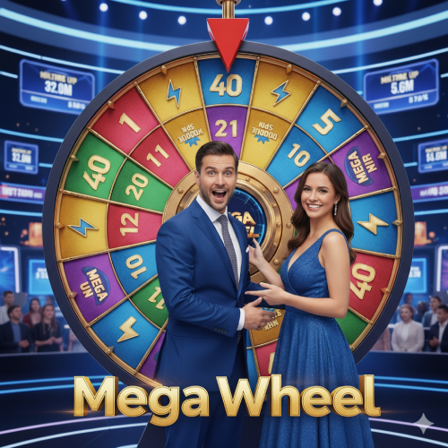 Mega Wheel roleta ao vivo com multiplicadores e rodadas curtas no MegaPari Brasil.