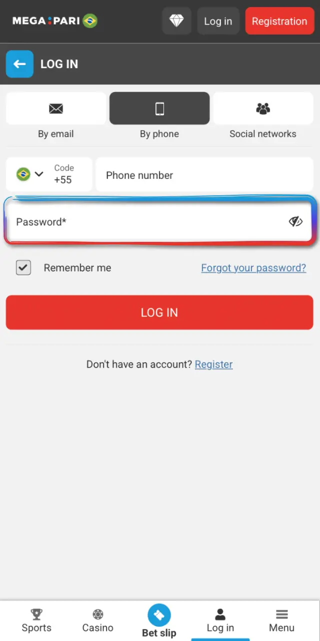 Confirm your login on MegaPari and enter the 2FA code if requested.