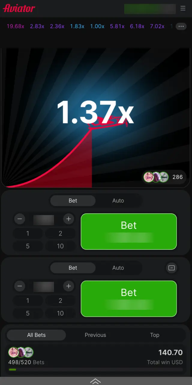 Choose your stake, enable Auto Cashout, and decide when to cash out in Aviator.
