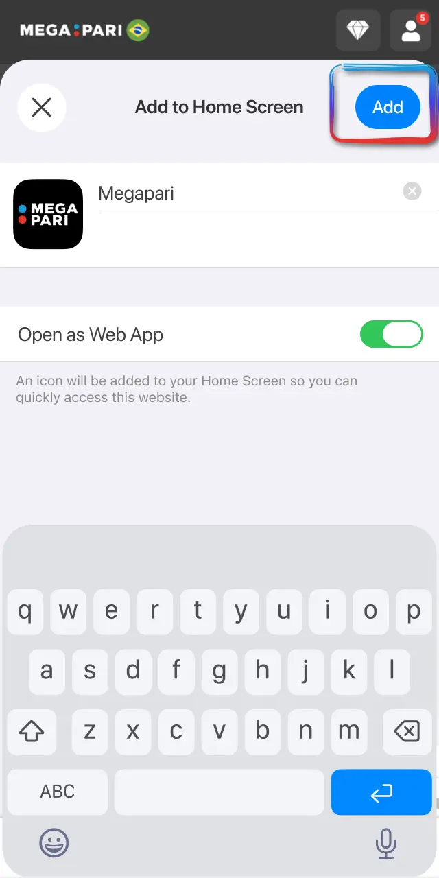Confirm the shortcut name and tap Add on your iPhone.