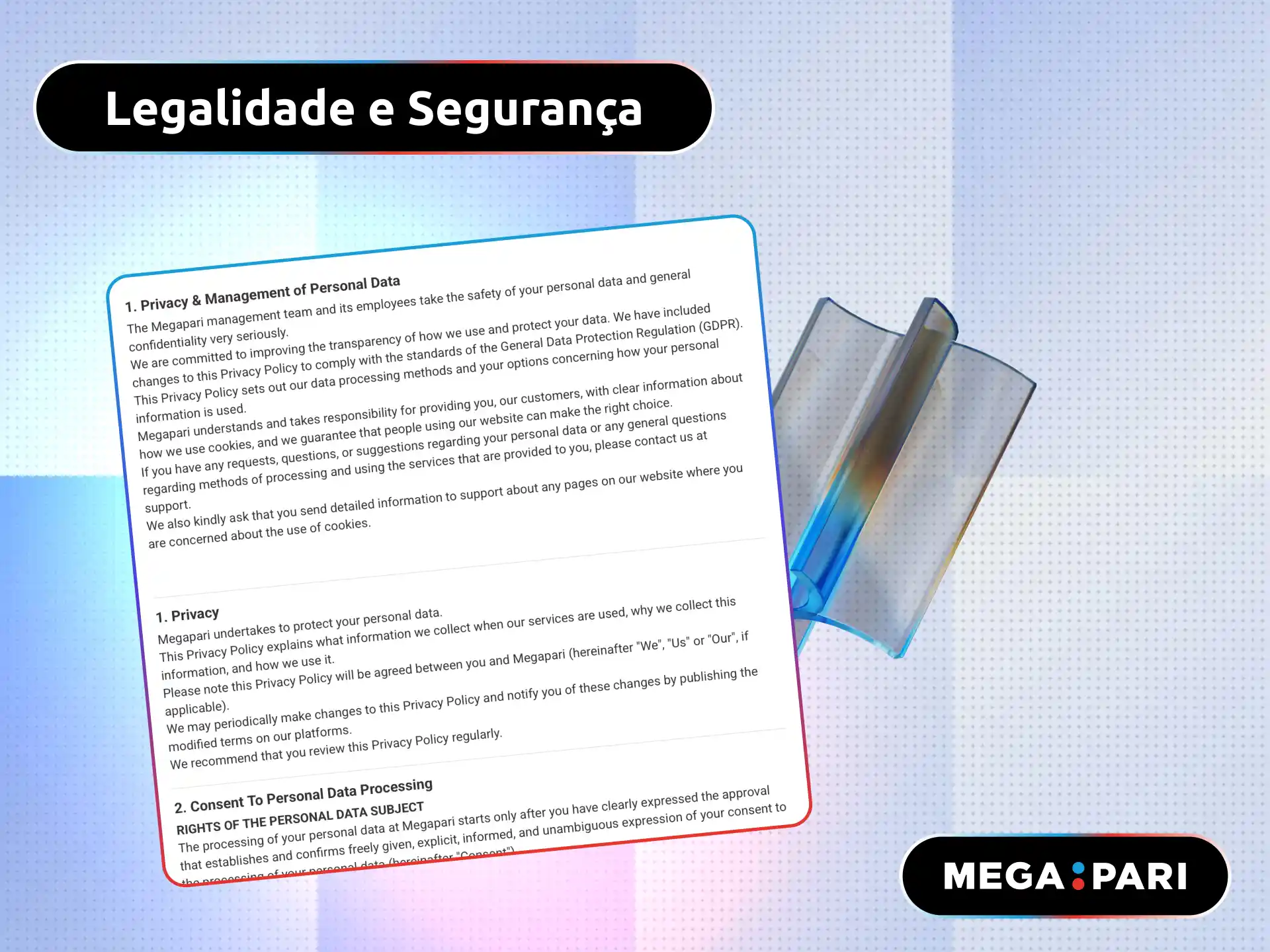 Legalidade e segurança do MegaPari no Brasil com licença oficial e proteção de dados.