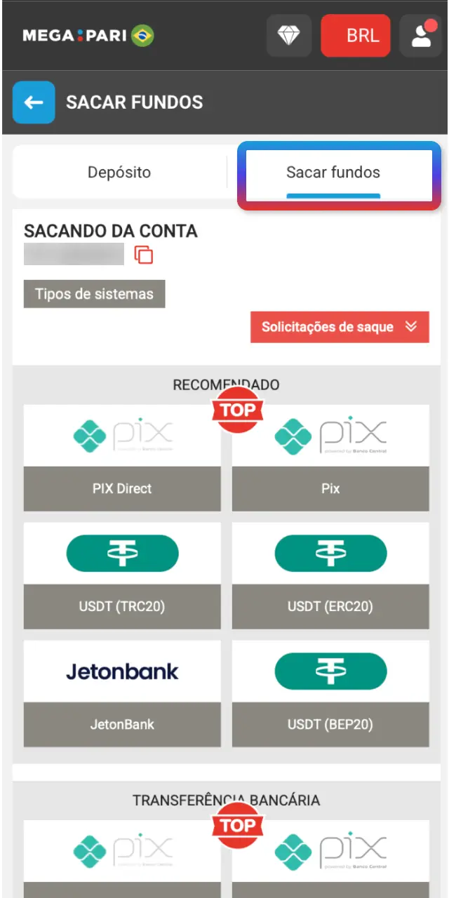 Após aprovação no MegaPari, solicite retiradas sem atrasos no Brasil.