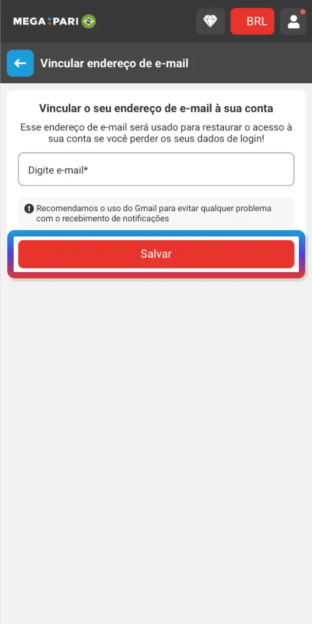 Aguarde a equipe do MegaPari conferir seus dados e informar o status.