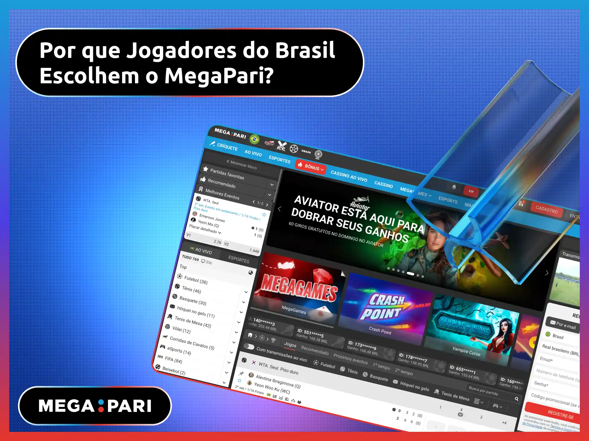 Razões pelas quais jogadores do Brasil escolhem o MegaPari para cassino e apostas.