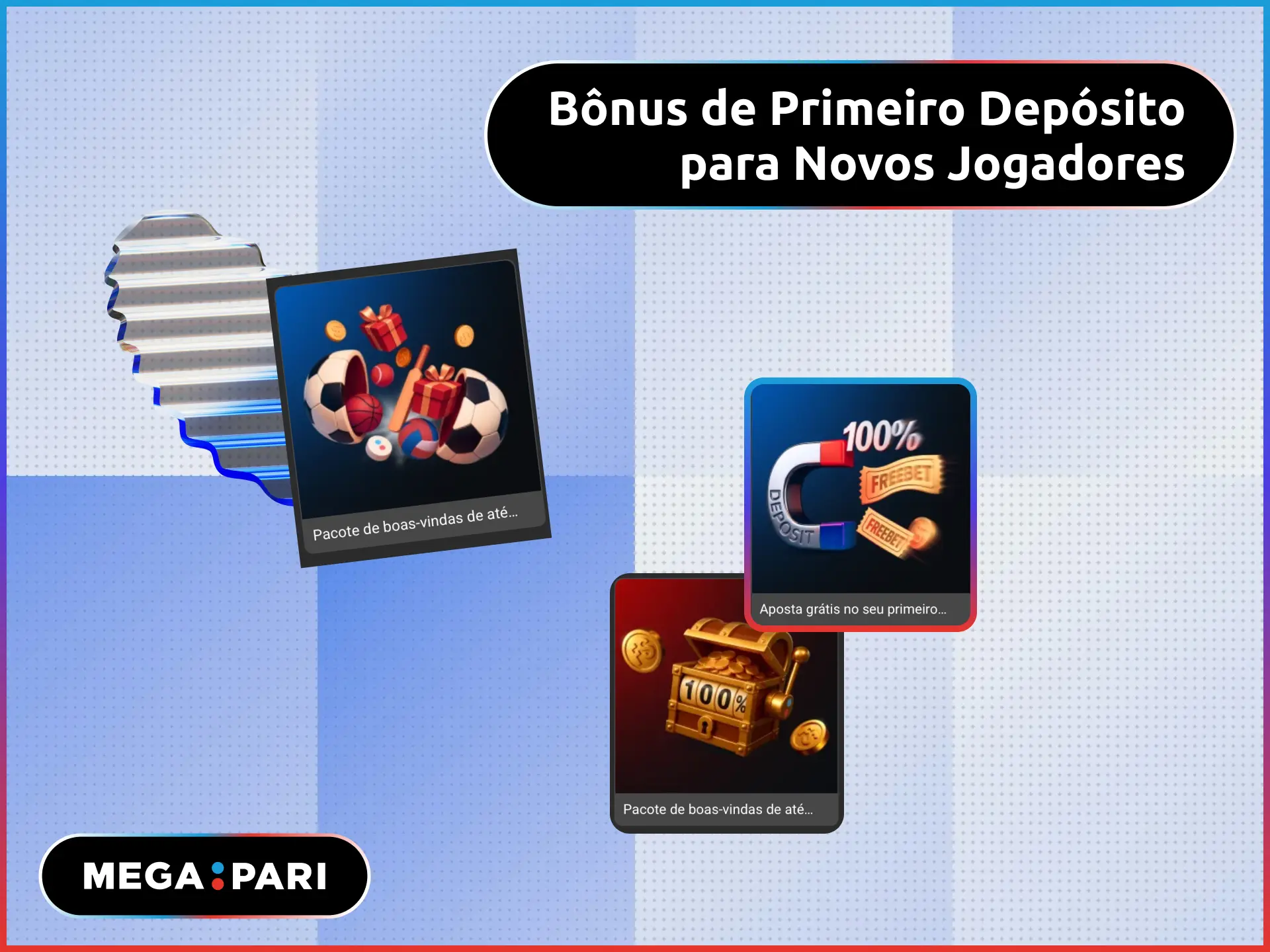 Bônus de primeiro depósito para novos jogadores no MegaPari Brasil.