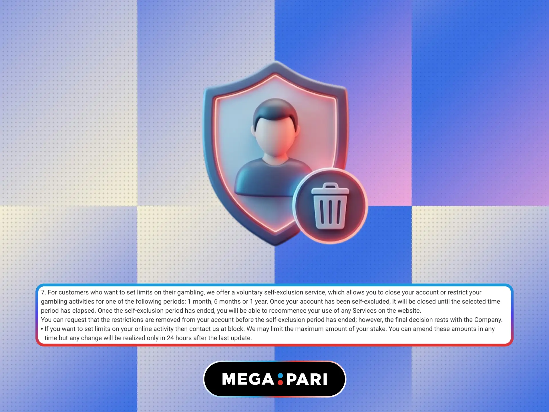How to delete your MegaPari Brasil account if you no longer wish to play.