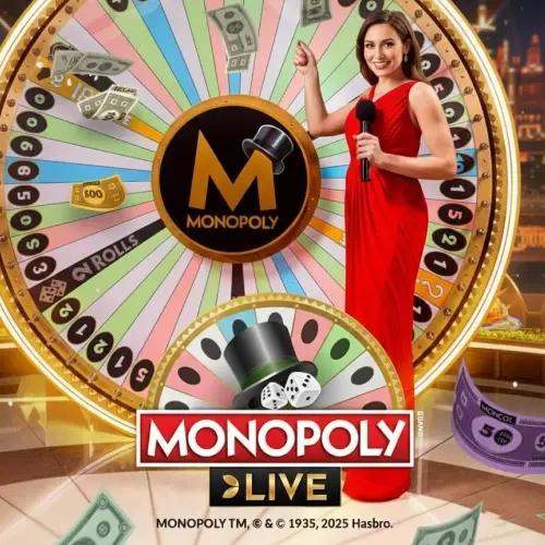 MONOPOLY Live game show em realidade aumentada no MegaPari Brasil da Evolution.